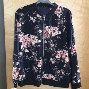 Floral bomber jacket